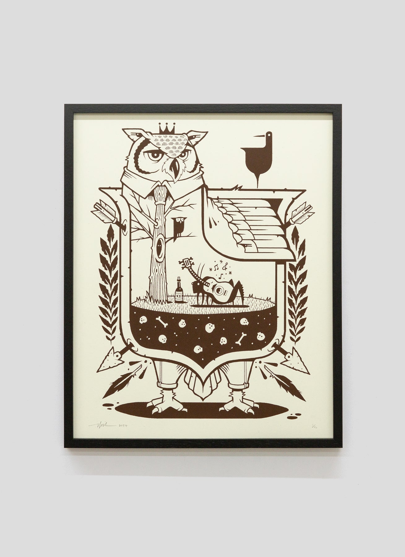 Jeremy Fish Screen printing - OWL