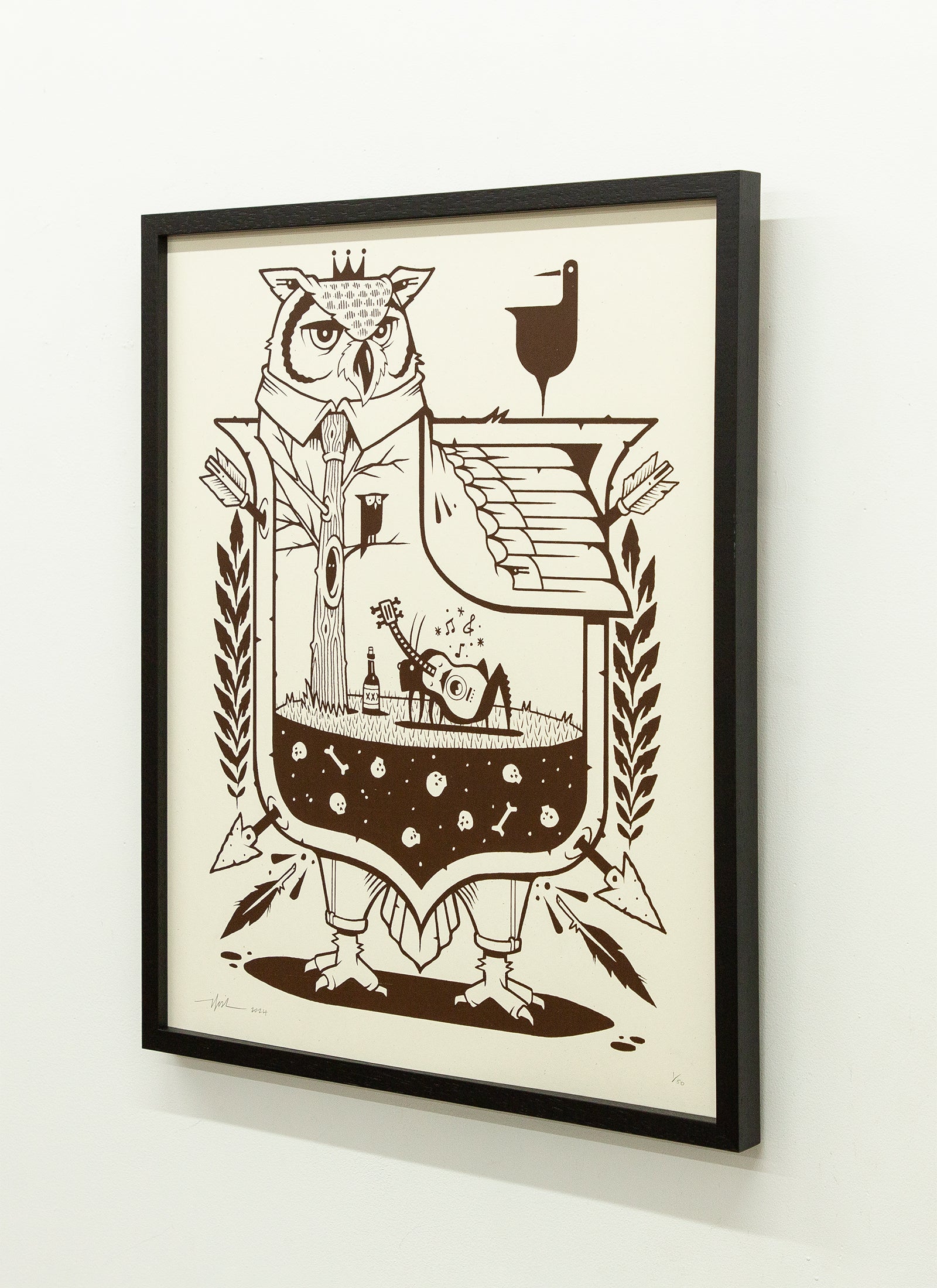 Jeremy Fish Screen printing - OWL