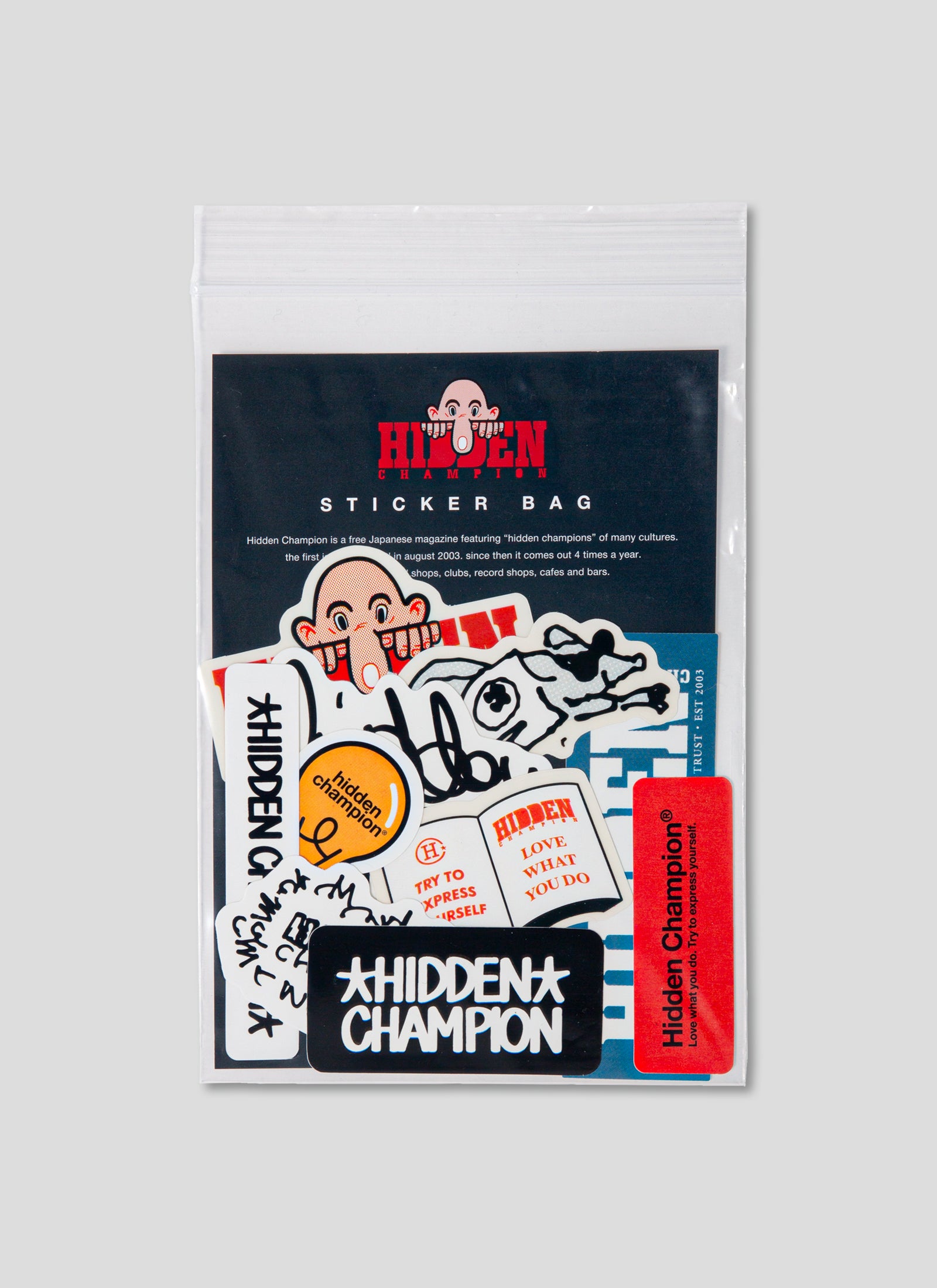 HIDDEN CHAMPION - Sticker Bag 2023